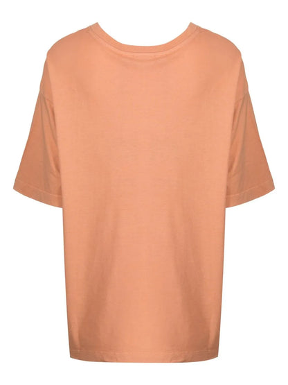 Laura Flower Logo Print Cotton T-Shirt