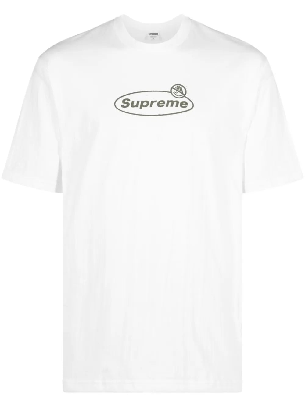 Warning Logo-Print Cotton T-Shirt