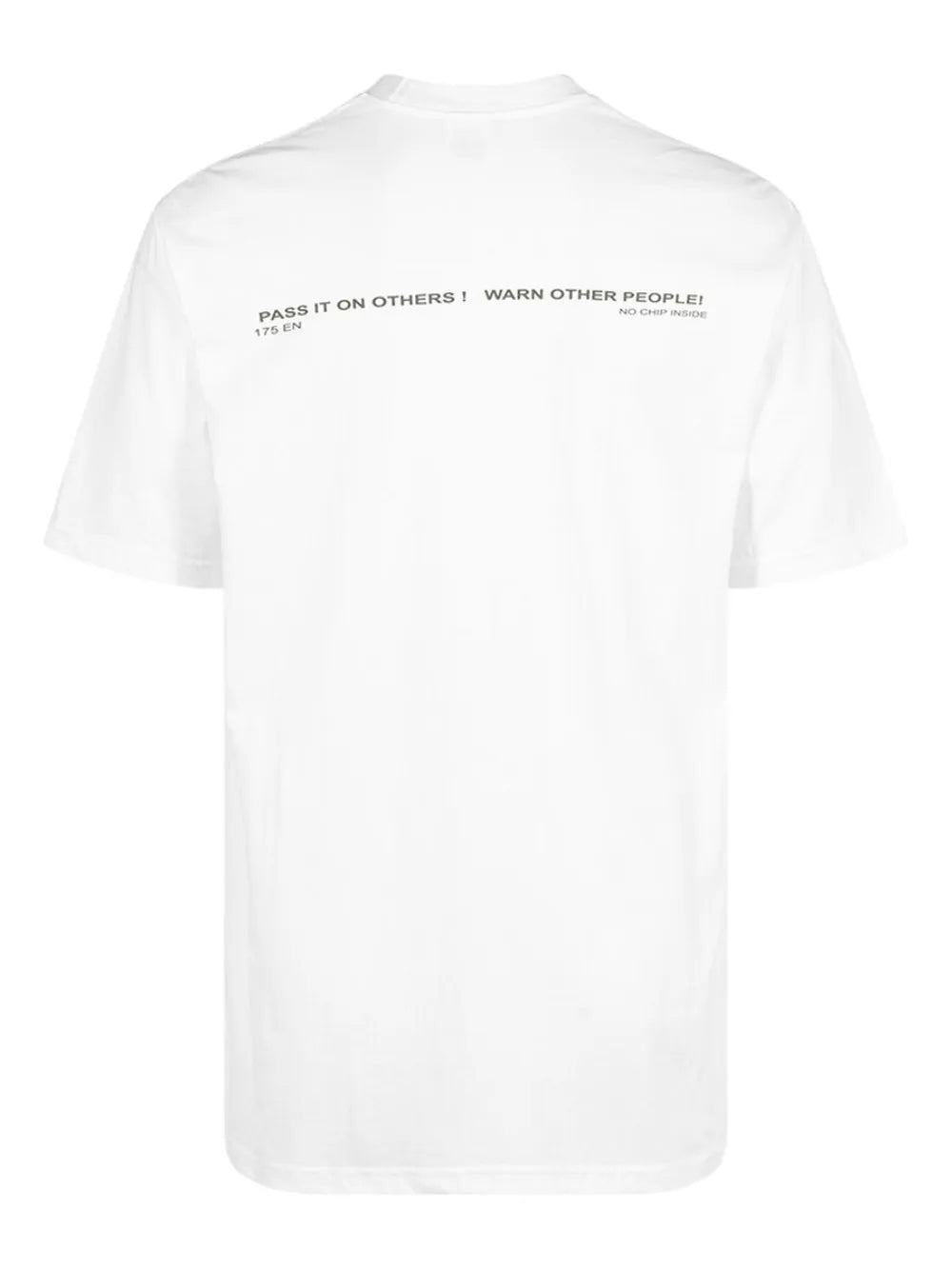Warning Logo-Print Cotton T-Shirt