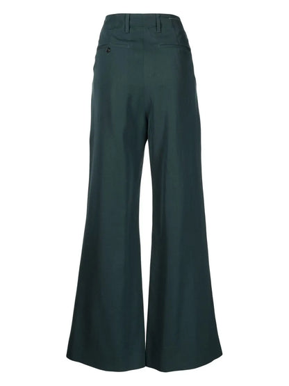 High-Waisted Flared Trousers