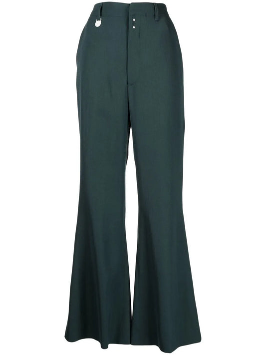 High-Waisted Flared Trousers