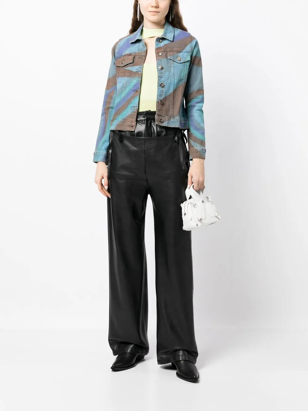 Graphic-Print Denim Jacket