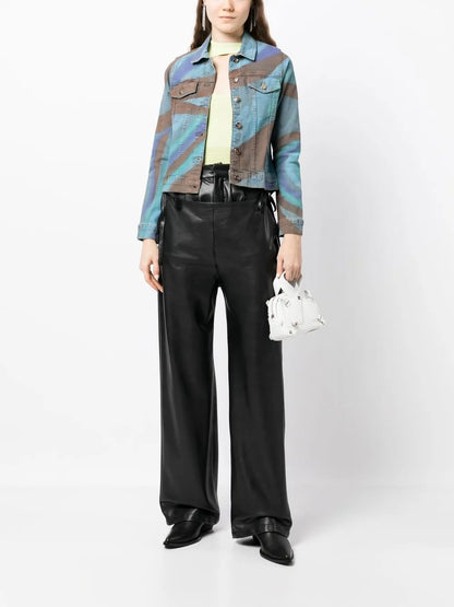 Graphic-Print Denim Jacket