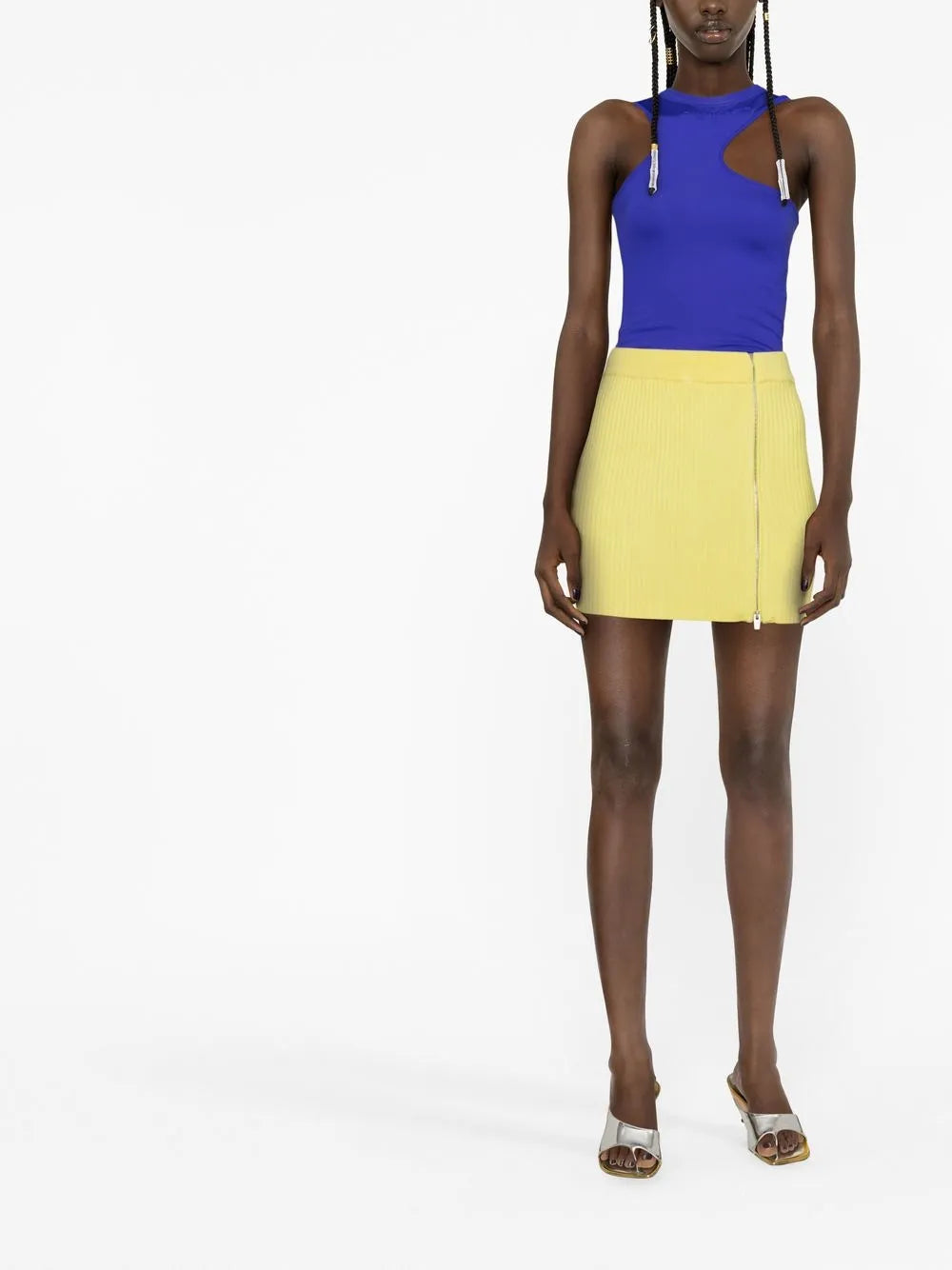 Ribbed-Knit Miniskirt