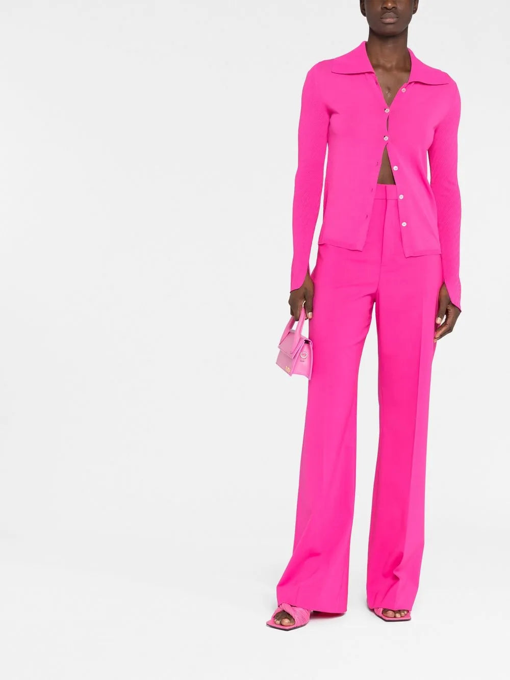 Sauge High-Waisted Flared Trousers