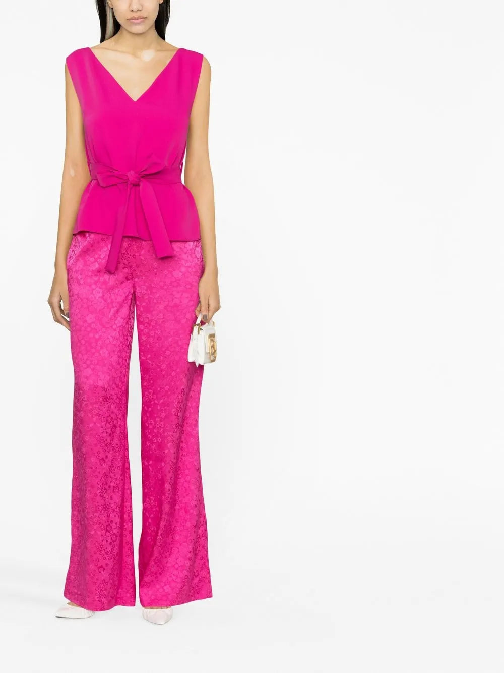 Tie-Waist Sleeveless Blouse
