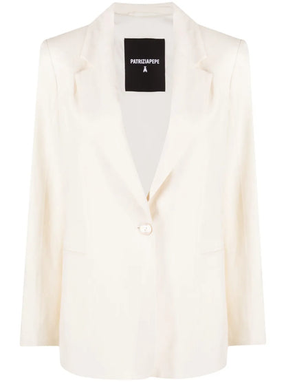 Single-Breasted Long-Sleeve Blazer