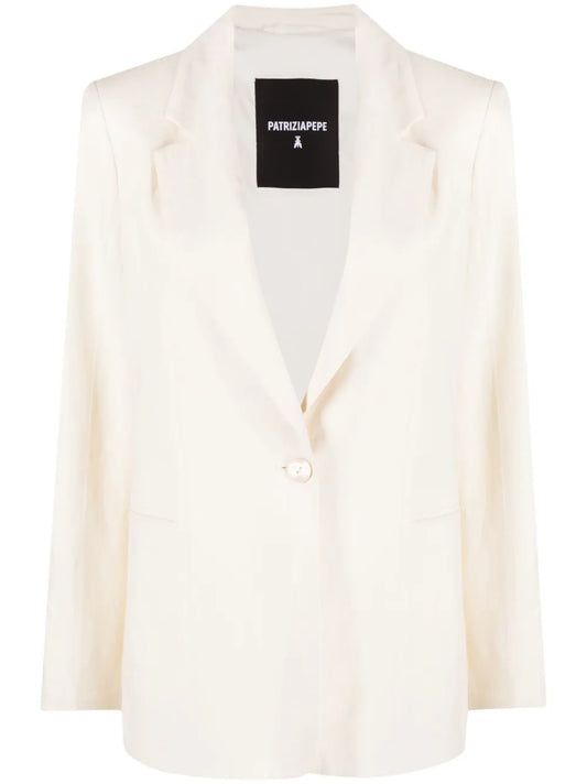 Single-Breasted Long-Sleeve Blazer