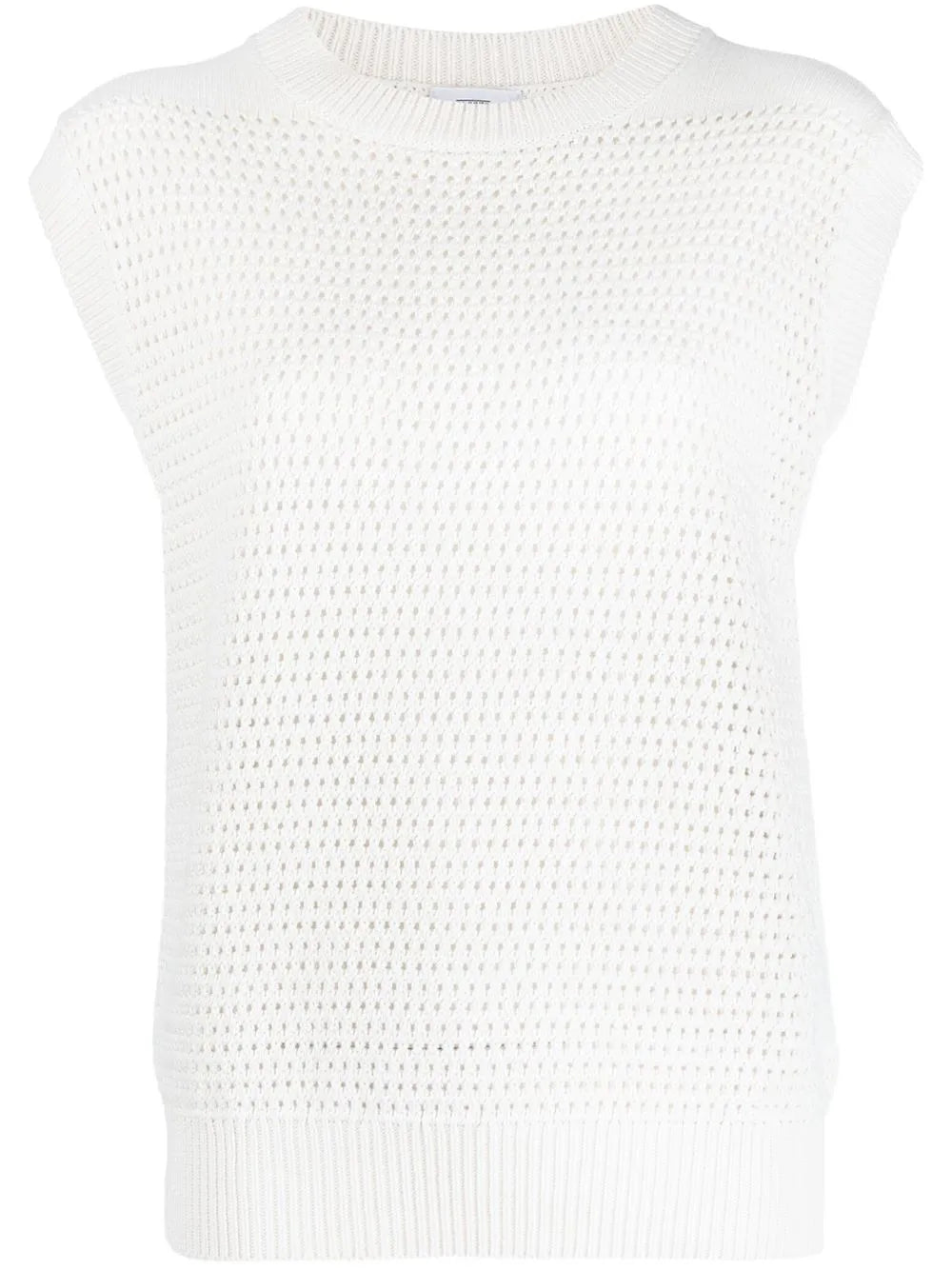 Honeycomb-Knit Crew-Neck Vest