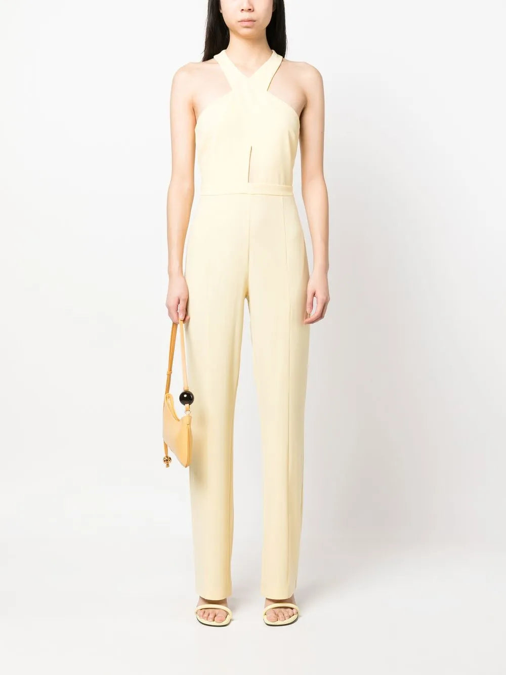 Crossover-Straps Sleeveless Jumpsuit