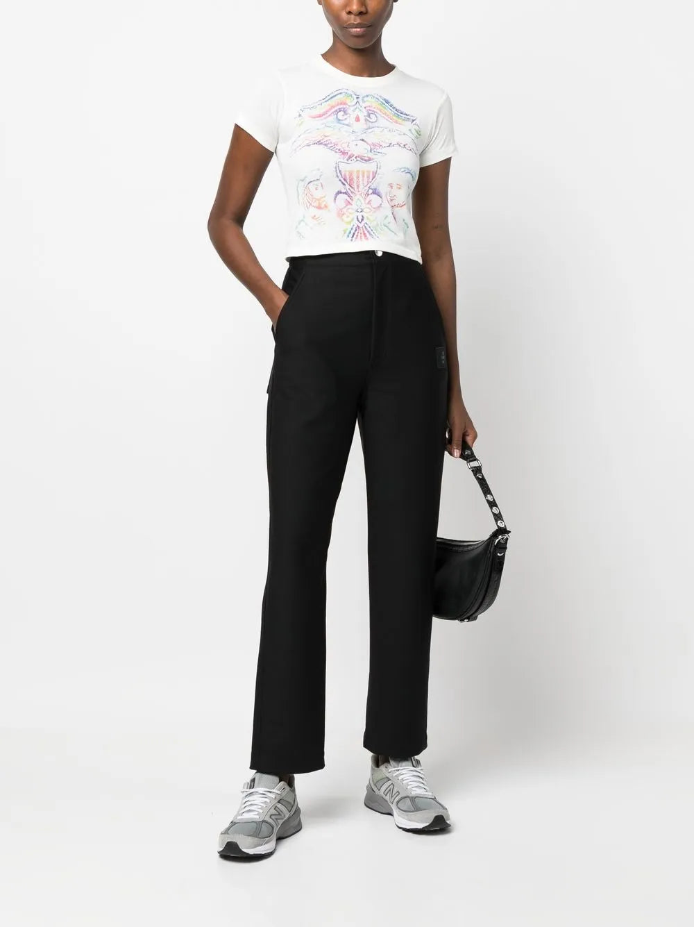 High-Waisted Straight-Leg Trousers