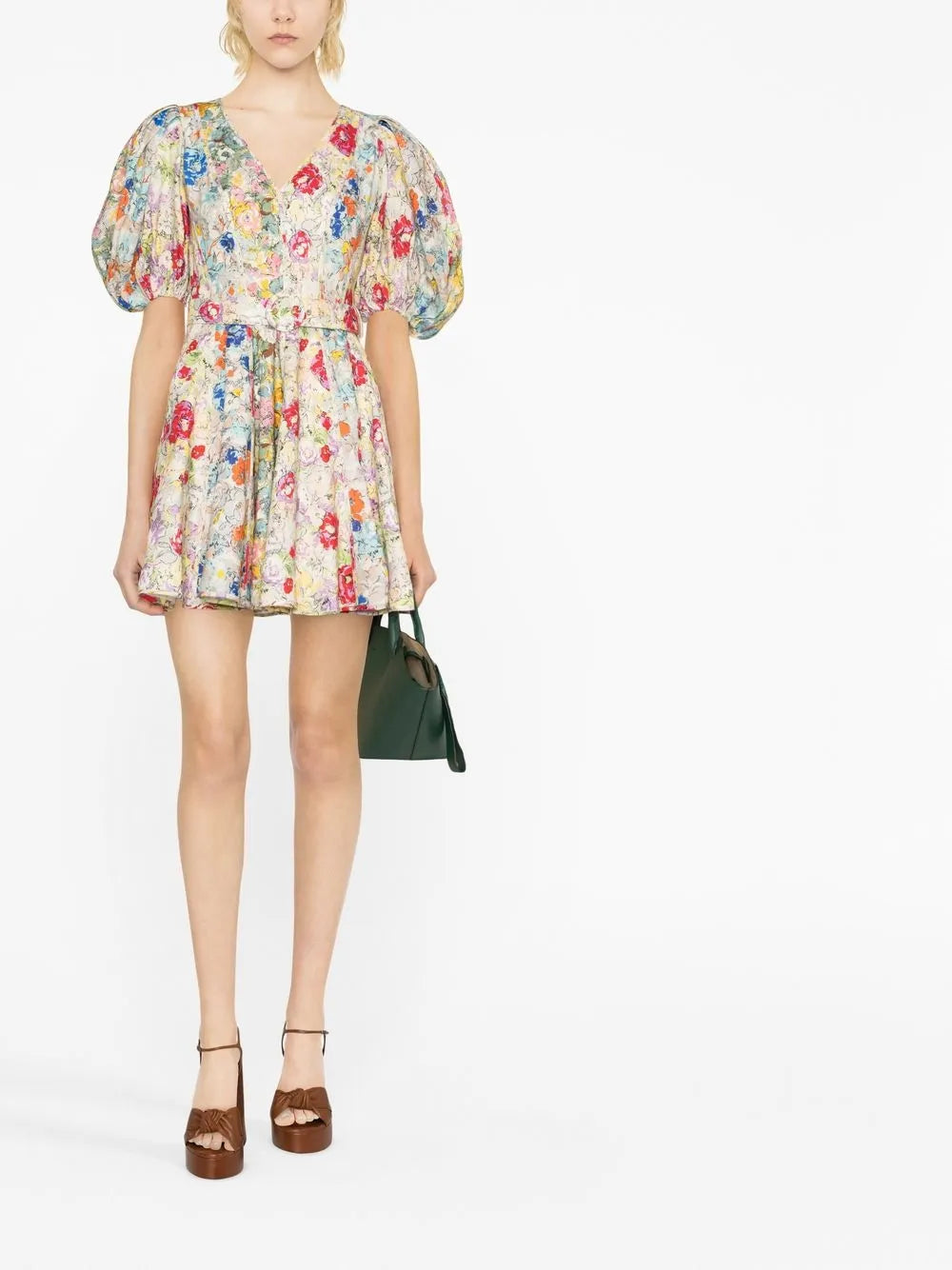 Clover Floral-Print Minidress