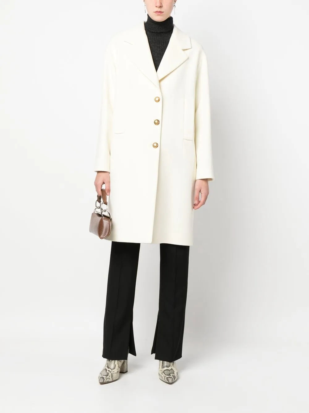 Virgin-Wool Single-Breasted Coat