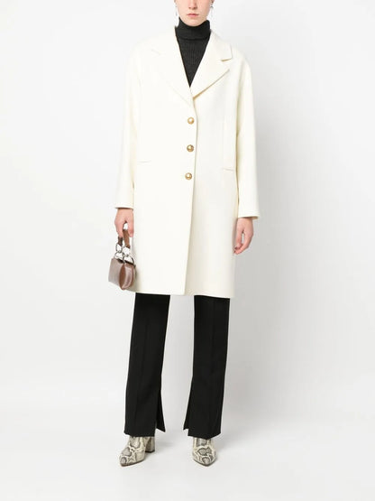 Virgin-Wool Single-Breasted Coat