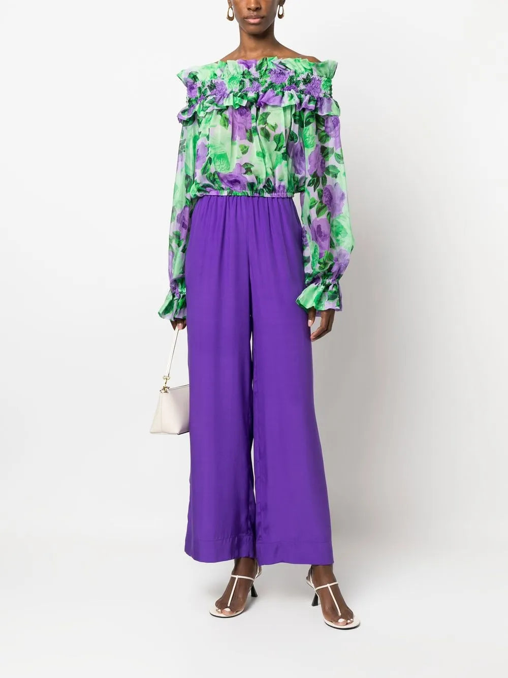 Floral-Print Off-Shoulder Blouse