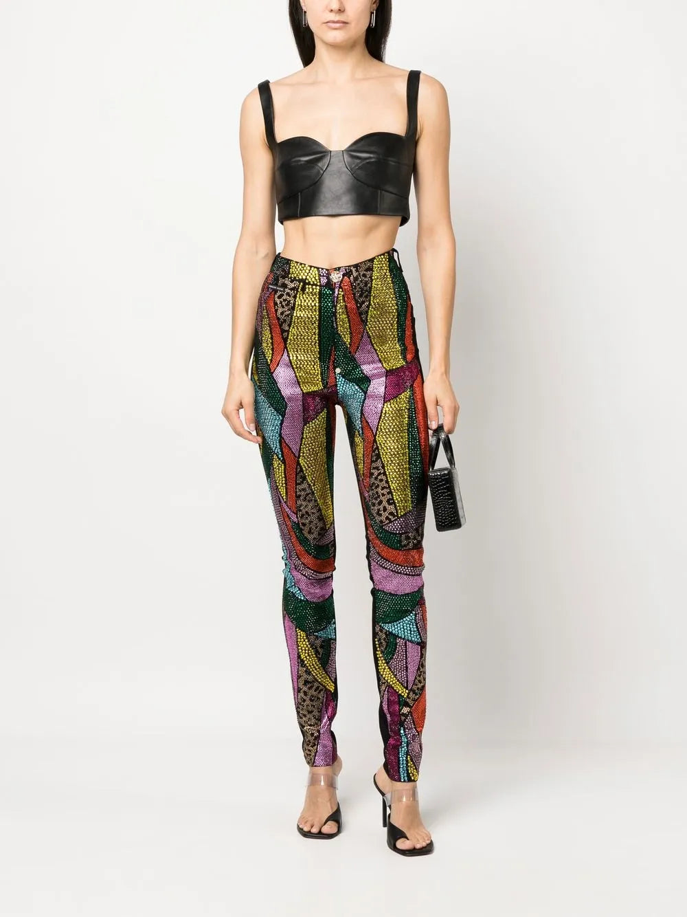 Rainbow Patchwork Denim Jeggings