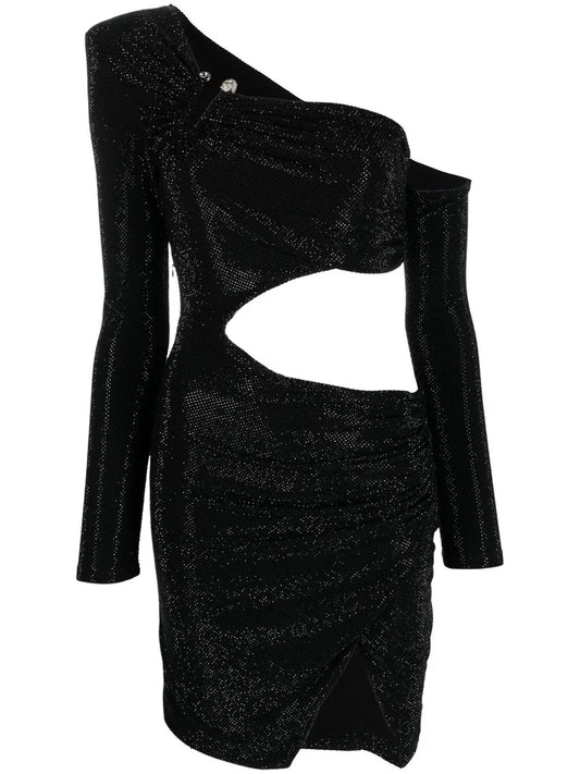Rhinestone Cut-Out Dress