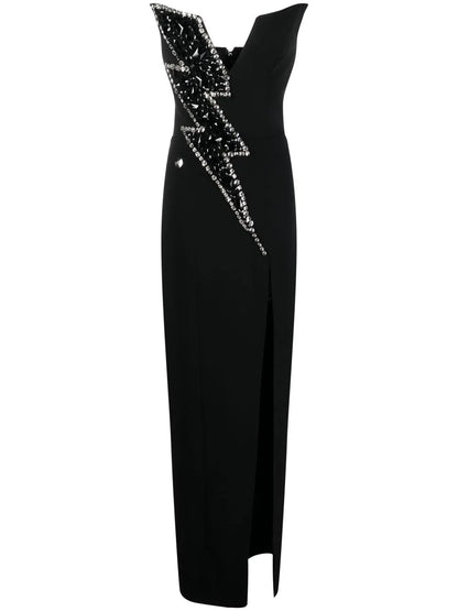 Thunder Crystal-Embellished Gown