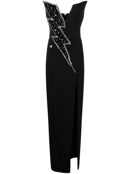 Thunder Crystal-Embellished Gown