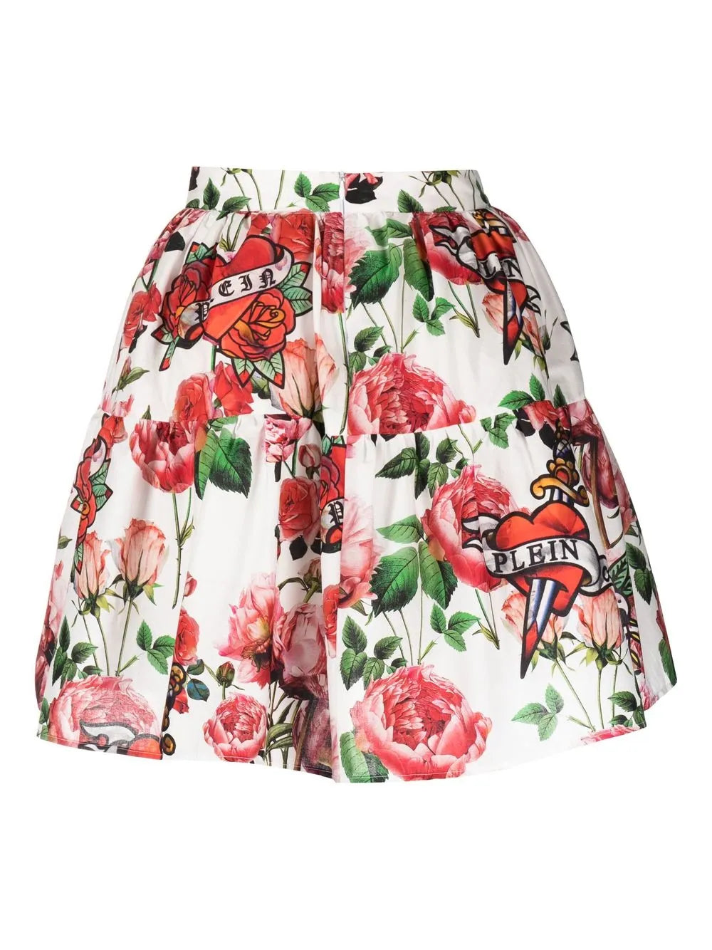 Floral Pleated Mini Skirt