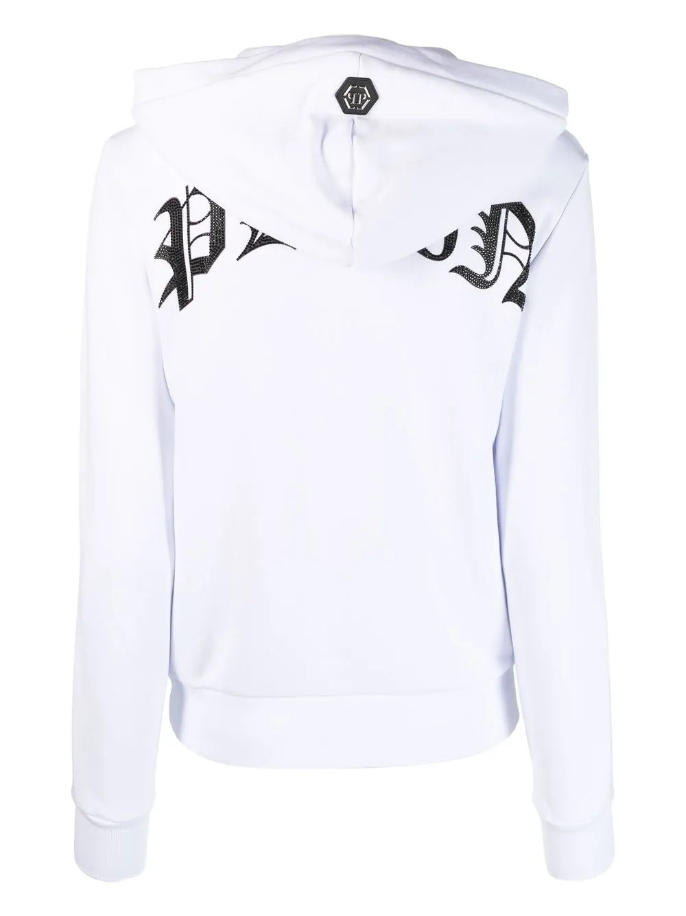 Graphic-Print Cropped Hoodie
