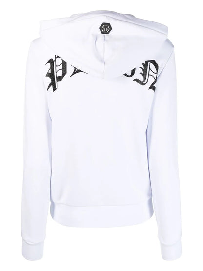 Graphic-Print Cropped Hoodie