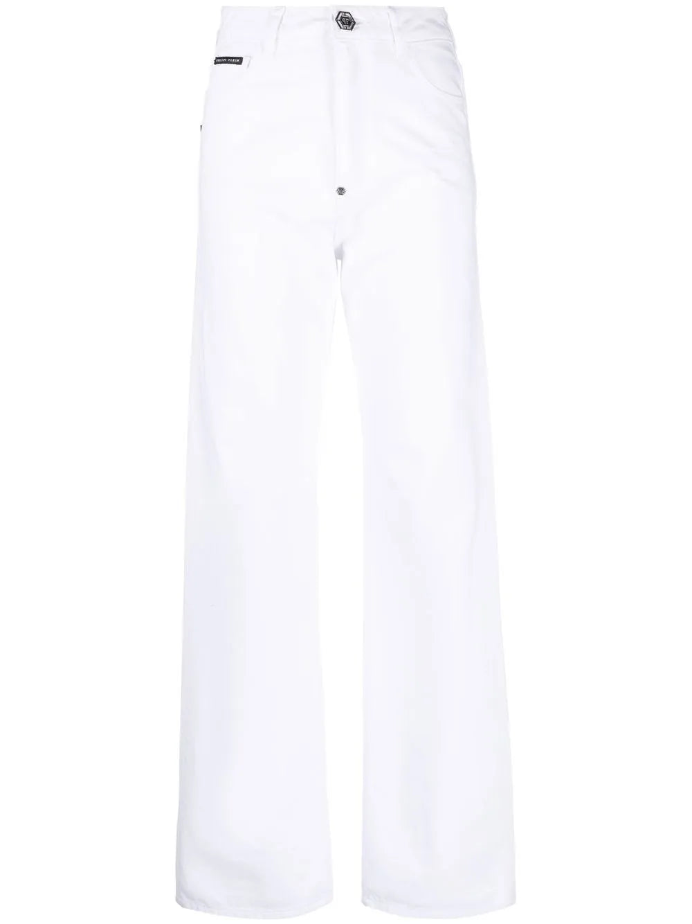 Charm-Detail Wide Leg Trousers