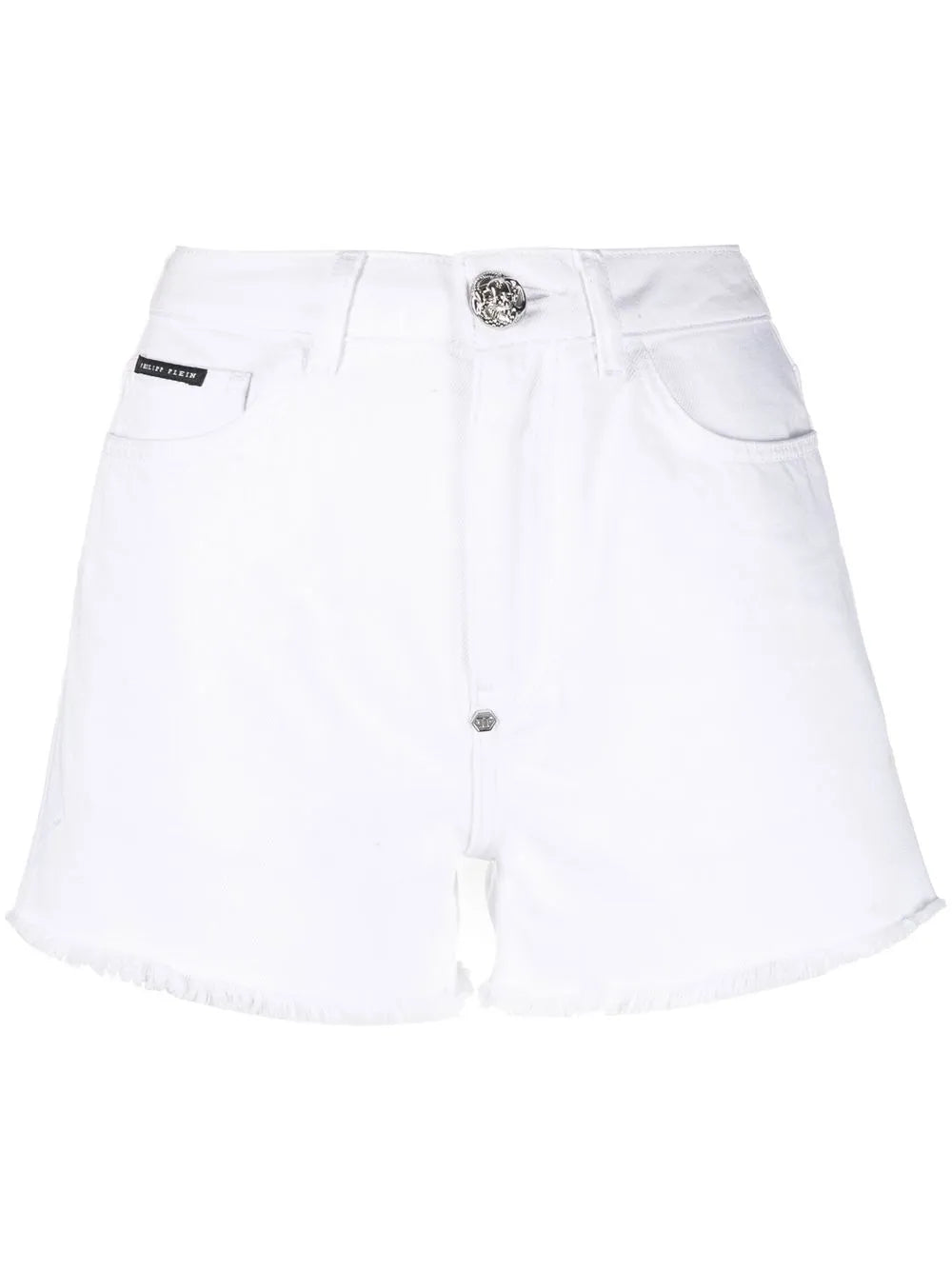 Crystal-Embellished Denim Shorts