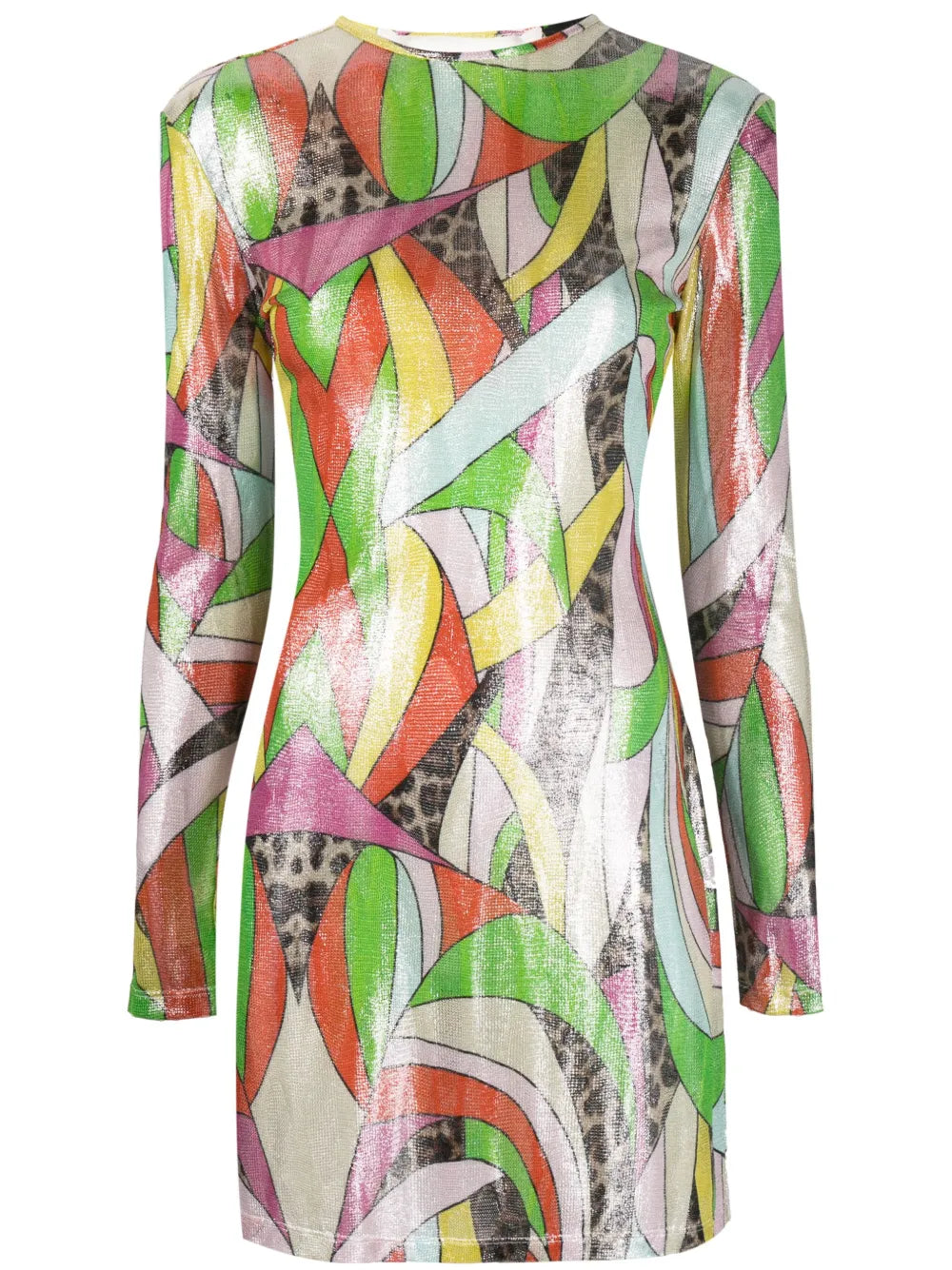 Mix-Print Knitted Minidress