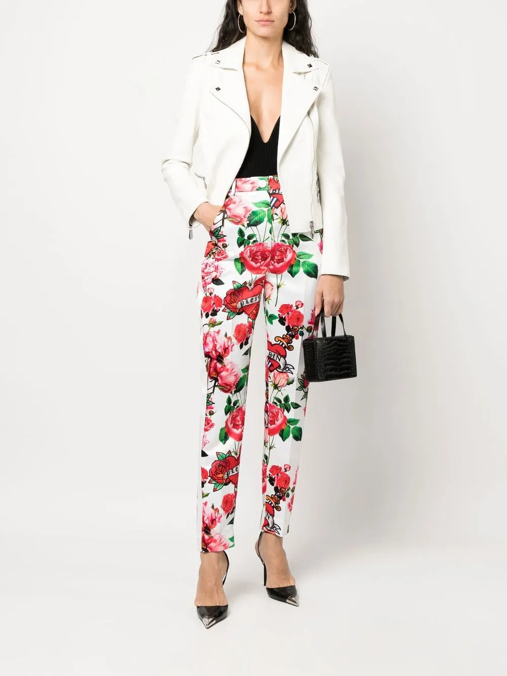 Floral-Print Trousers