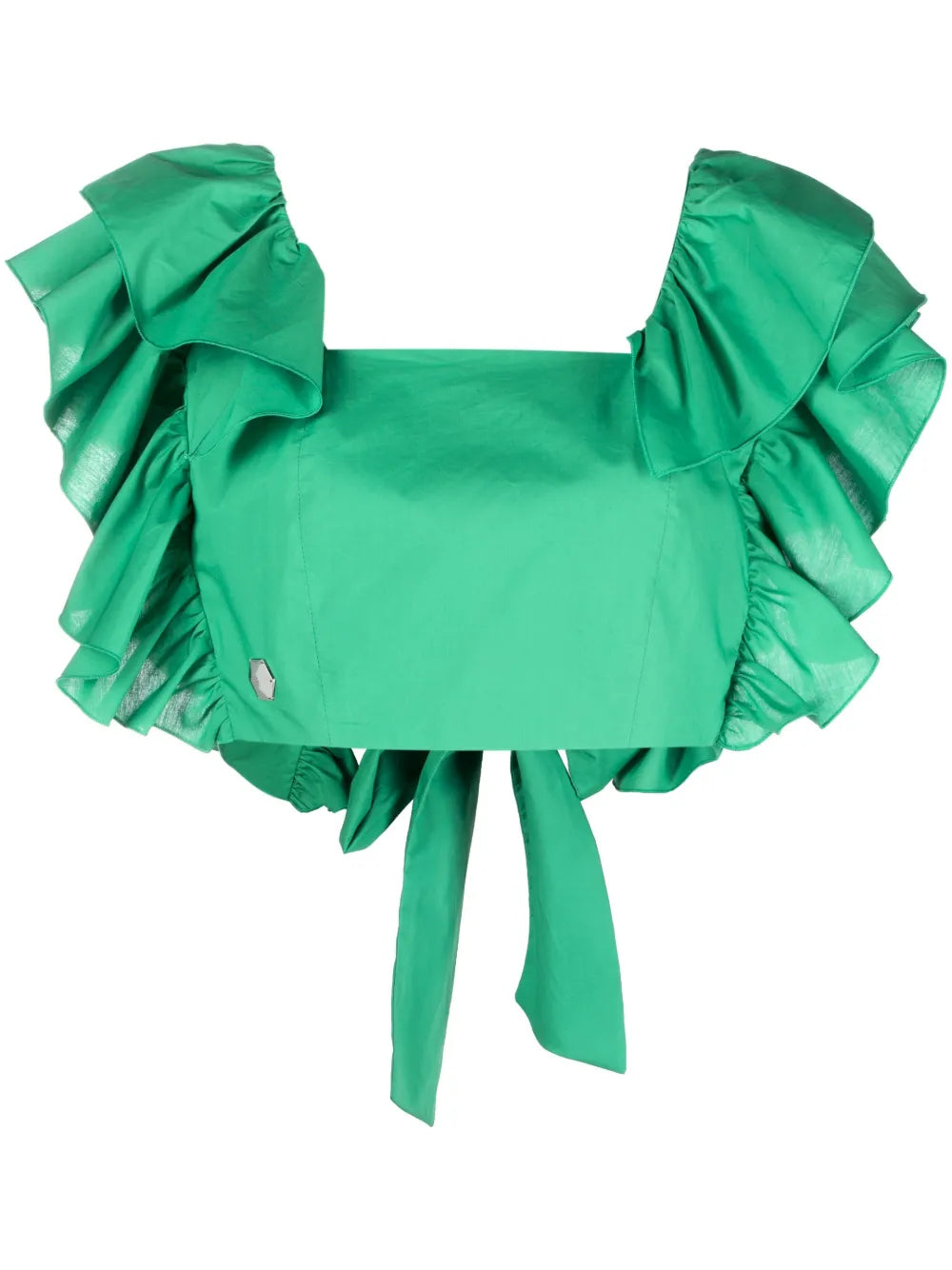 Volant Ruffled Cropped Top