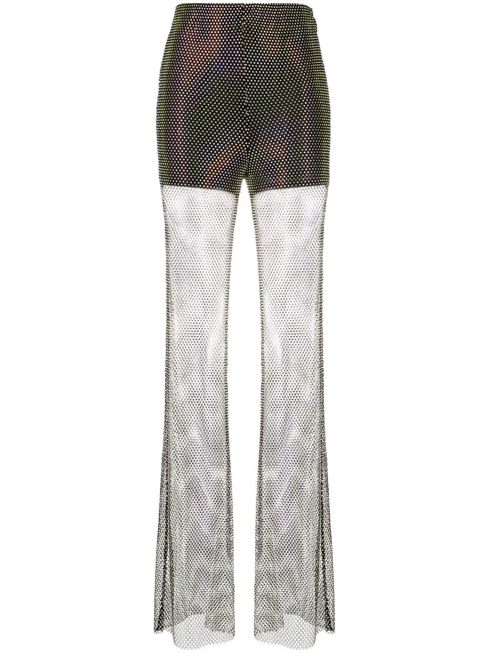 Crystal-Embellished Sheer Trousers