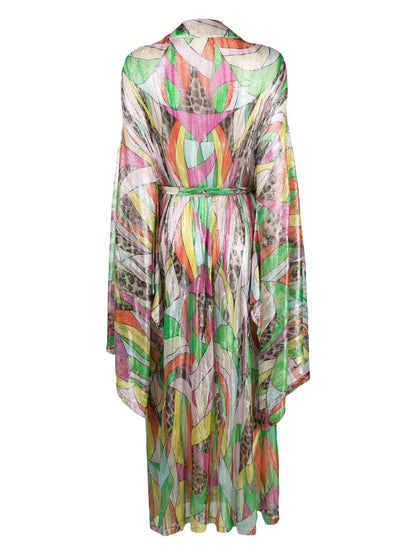 Graphic-Print Knitted Dress