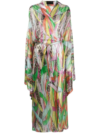 Graphic-Print Knitted Dress