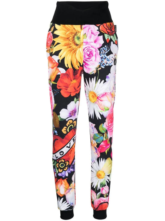 Floral-Print Track Pants
