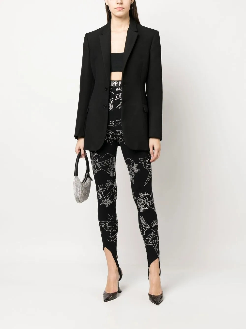 Love-Print Stirrup Leggings