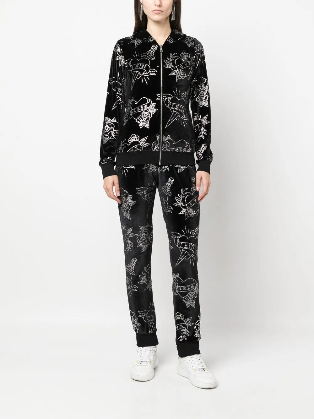Heart Velvet Tracksuit Set