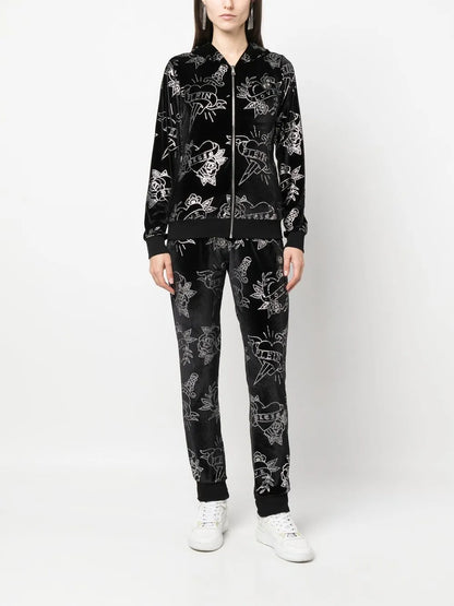 Heart Velvet Tracksuit Set