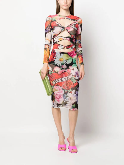 Love Flowers Midi Dress
