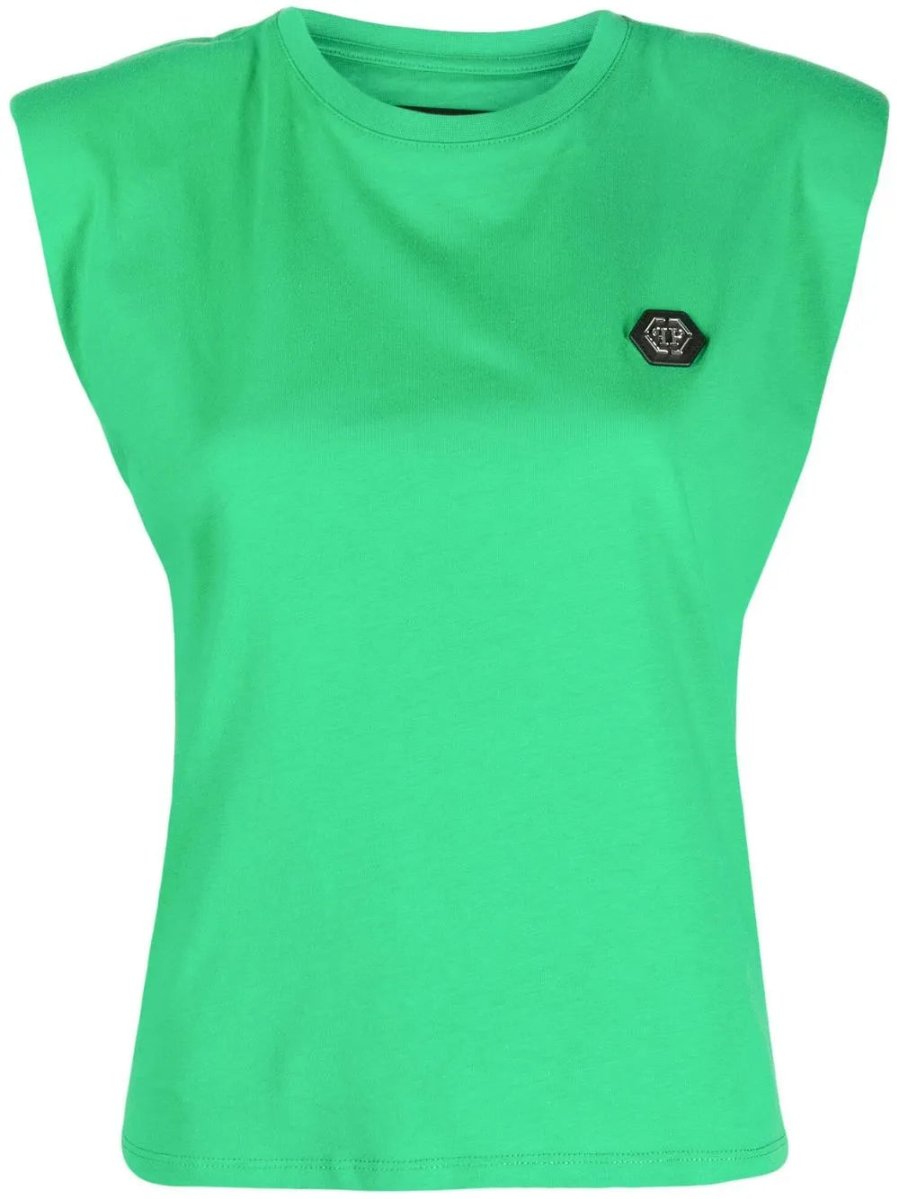 Shoulder-Pads Logo-Patch Tank Top