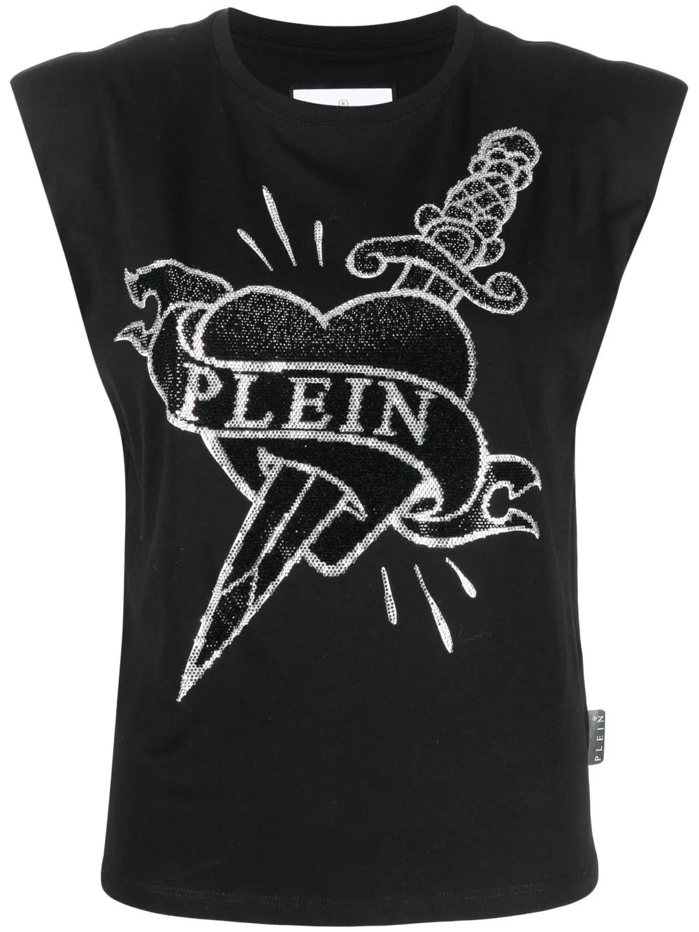 Crystal-Embellished Logo Tank Top