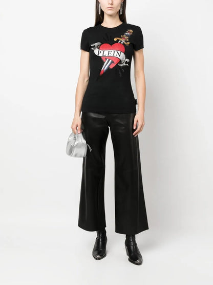 Crystal-Embellished Logo T-Shirt