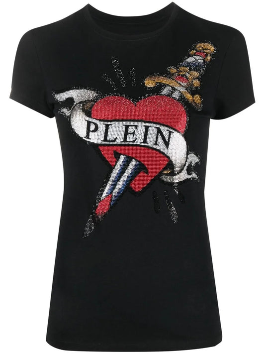 Crystal-Embellished Logo T-Shirt