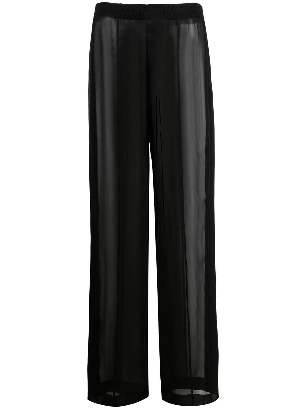 Silk Straight-Leg Trousers