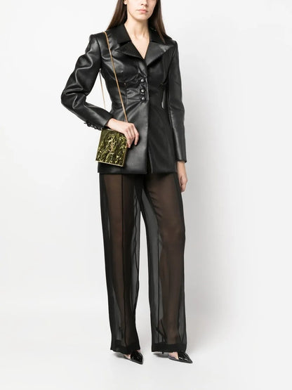 Silk Straight-Leg Trousers