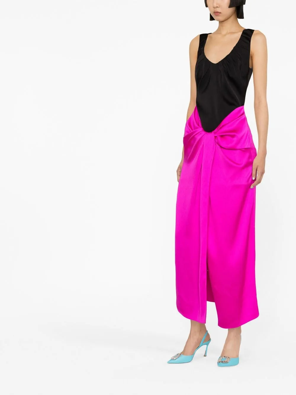 Lima Two-Tone Midi Dress