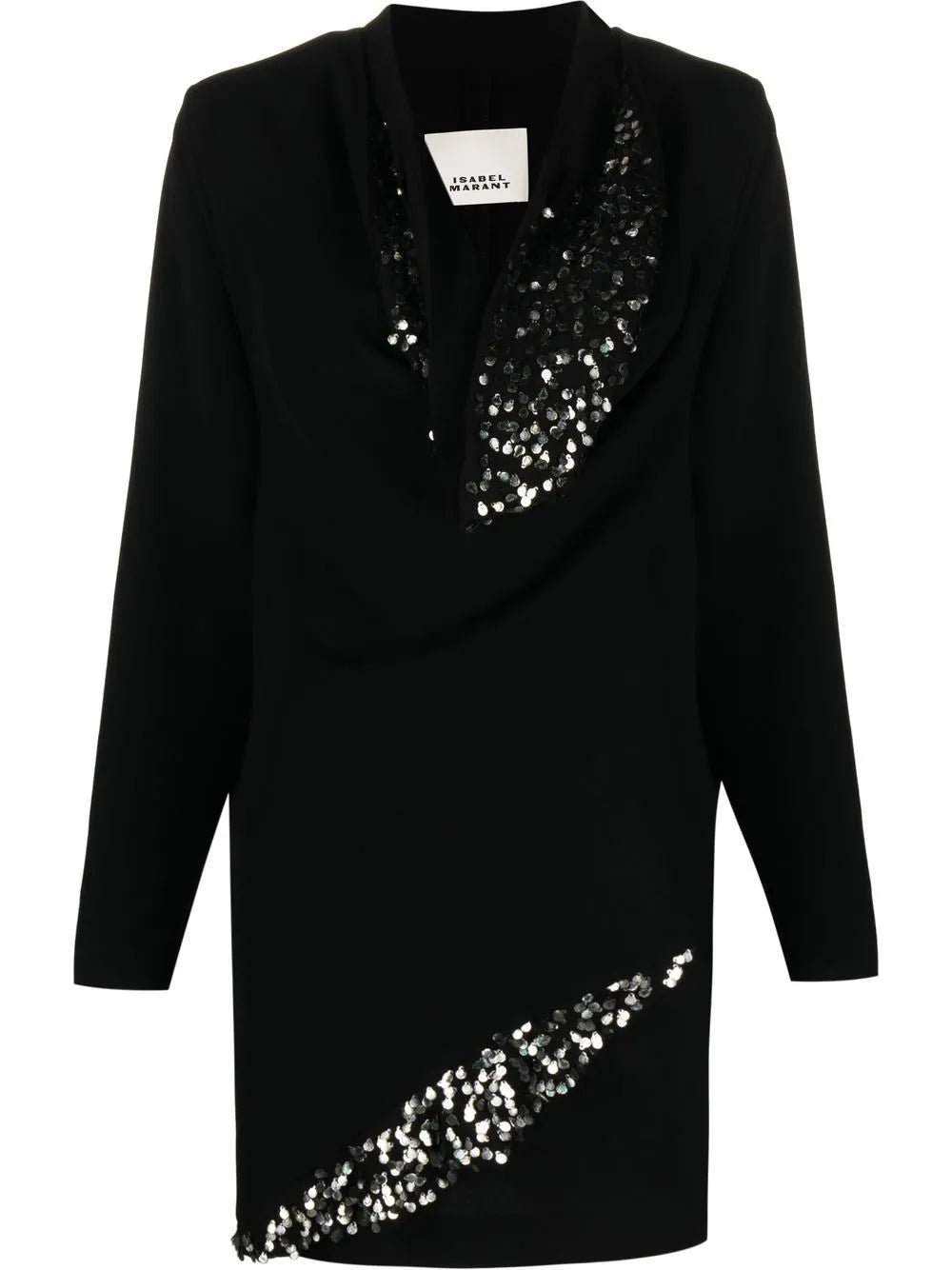 Lazeli Sequin-Embellished Long-Sleeve Dress