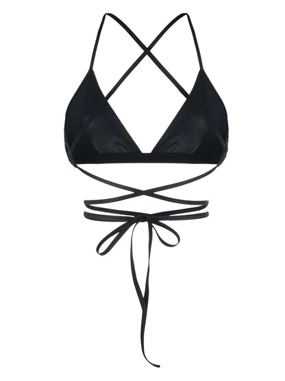 Solange Crossover-Strap Bikini Top
