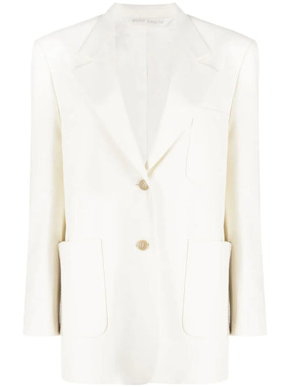 Knitted Tape-Detail Blazer