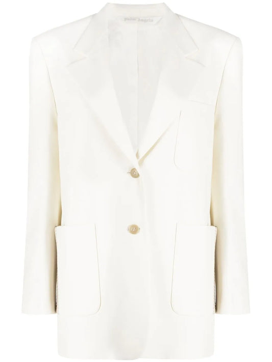 Knitted Tape-Detail Blazer